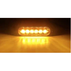 Set 2 Lampi laterale 6 LED Semnalizare Galbena 12 24V pozitie si stroboscop pentru camion remorca