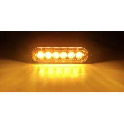 Set 2 Lampi laterale 6 LED Semnalizare Galbena 12 24V pozitie si stroboscop pentru camion remorca