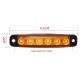 Set 2 Lampi laterale 6 LED Semnalizare Galbena 12 24V pozitie si stroboscop pentru camion remorca