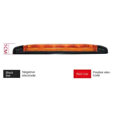 Set 2 Lampi laterale 6 LED Semnalizare Galbena 12 24V pozitie si stroboscop pentru camion remorca