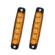 Set 2 Lampi laterale 6 LED Semnalizare Galbena 12 24V pozitie si stroboscop pentru camion remorca