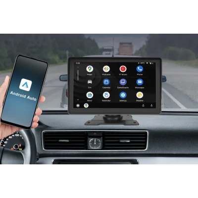 Navigatie 10inch Ecran Auto Portabil cu wireless CarPlay si android auto bluetooth FM transmitator intrare camera Marsarier 12V