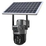 Camera de supraveghere video dubla 4G rezolutie 8MP 4K cu Panou Solar inclus GRI 12 LED