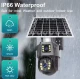 Camera de supraveghere video dubla 4G rezolutie 8MP 4K cu Panou Solar inclus GRI 12 LED