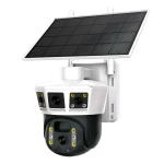 Camera de supraveghere solara WiFi 8MP 4K cu Panou Solar 14 LED PTZ Rotire Automata Vedere Nocturna Detectie Miscare