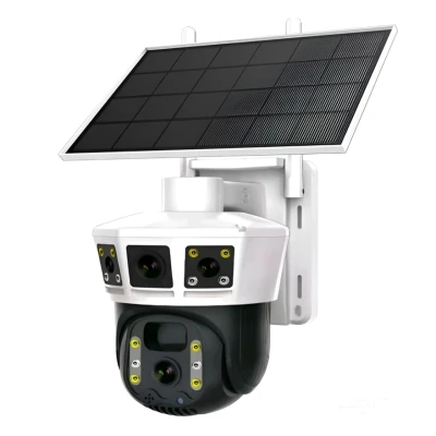 Camera de supraveghere solara WiFi 8MP 4K cu Panou Solar 14 LED PTZ Rotire Automata Vedere Nocturna Detectie Miscare