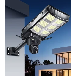 Lampa solara stradala cu camera supraveghere incorporata 4G 8MP 4K Vedere Nocturna Detectie Miscare