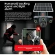 Camera de supraveghere cu panou solar si 4 lentile 4G cu senzor miscare si alarma GRI leduri multiple