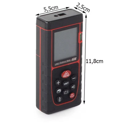 Telemetru laser functii multiple domeniu de masurare 0.03 - 40M calcule de suprafata si volum