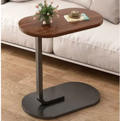 Masuta dreptunghiulara pentru cafea lemn cu metal maro cu negru