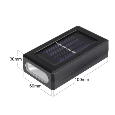 Set 2 lampi solare de perete cu iluminare sus jos lumina calda