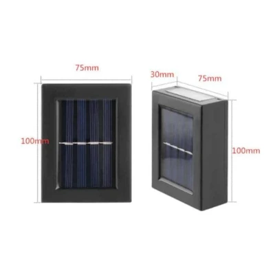 Set 2 lampi solare de perete cu iluminare sus jos lumina calda