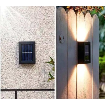 Set 2 lampi solare de perete cu iluminare sus jos lumina calda