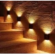 Set 2 lampi solare de perete cu iluminare sus jos lumina calda