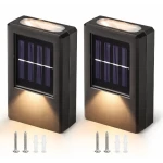 Set 2 lampi solare de perete cu iluminare sus jos lumina calda