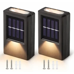Set 2 lampi solare de perete cu iluminare sus jos lumina calda