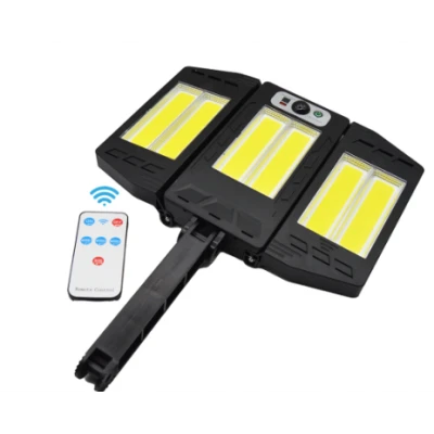 Lampa solara tripla COB cu senzor de miscare si telecomanda