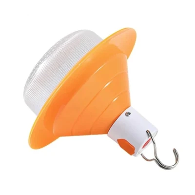 Lampa solara pentru camping UFO cu bec si panou solar iluminare LED cu senzor de lumina