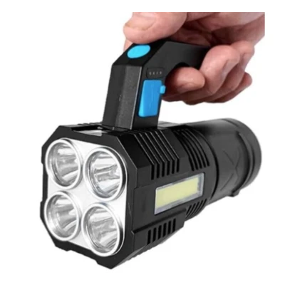 Lanterna de mana F907 cu 4 LED si COB lateral