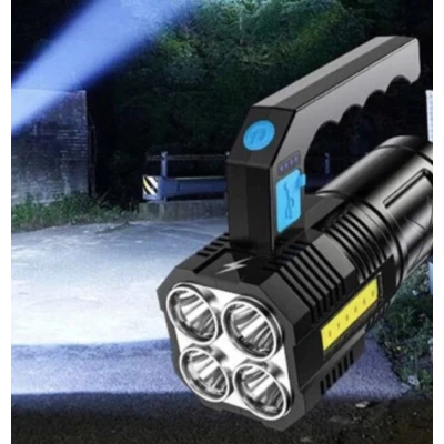 Lanterna de mana F907 cu 4 LED si COB lateral