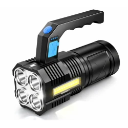 Lanterna de mana F907 cu 4 LED si COB lateral
