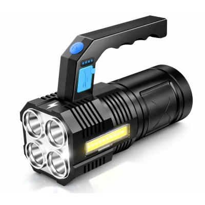 Lanterna de mana F907 cu 4 LED si COB lateral