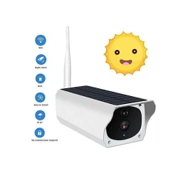 Camera de supraveghere IP Wireless de Exterior Full HD cu Panou Solar ALB