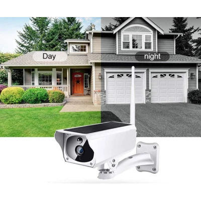 Camera de supraveghere IP Wireless de Exterior Full HD cu Panou Solar ALB