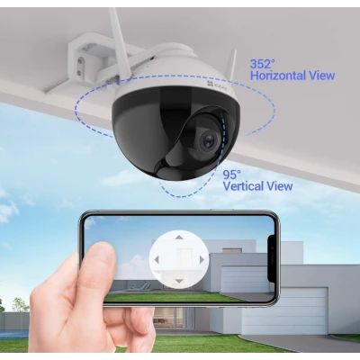 Camera de supraveghere WiFi 1080P Smart Home IR 30m senzor miscare Night Vision ALBA ROTUNDA