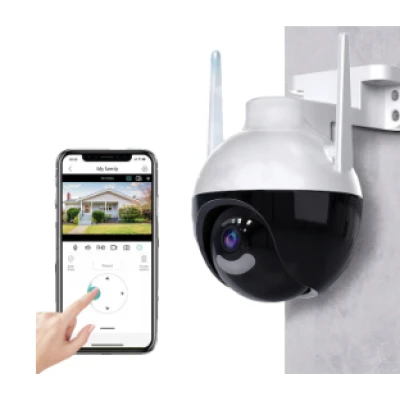 Camera inteligenta de Supraveghere cu Unghi Wide HD 4MP Rotunda Alba