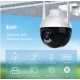 Camera inteligenta de Supraveghere cu Unghi Wide HD 4MP Rotunda Alba