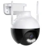Camera inteligenta de Supraveghere cu Unghi Wide HD 4MP Rotunda Alba
