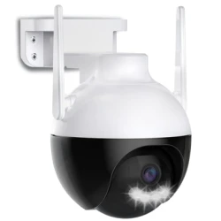 Camera inteligenta de Supraveghere cu Unghi Wide HD 4MP Rotunda Alba