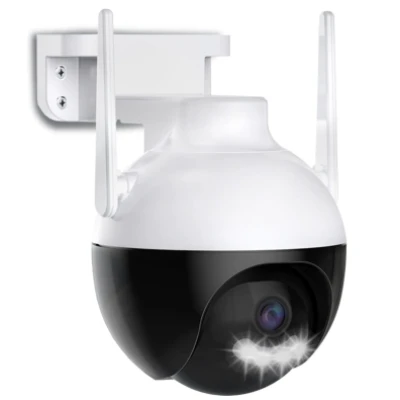 Camera inteligenta de Supraveghere cu Unghi Wide HD 4MP Rotunda Alba