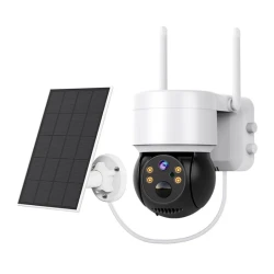 Camera de supraveghere cu panou solar 1080P 2MP viziune nocturna zoom 5X detectare miscare PIR