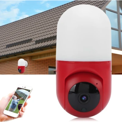 Camera de supraveghere 1080P tip 2 in 1 cu detectie de miscare iluminat LED unghi panoramic 355 interfon