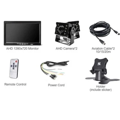 Kit marsarier cu camera AHD si display de 7inch camioane autocare bus uri