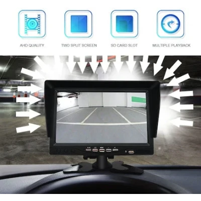 Kit marsarier cu camera AHD si display de 7inch camioane autocare bus uri