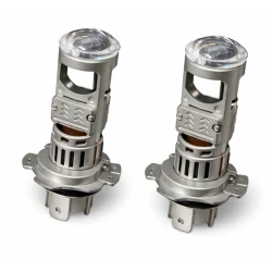 Set 2 becuri auto H4 putere 200W cu lupa de 23000LM Alb Rece 6500K