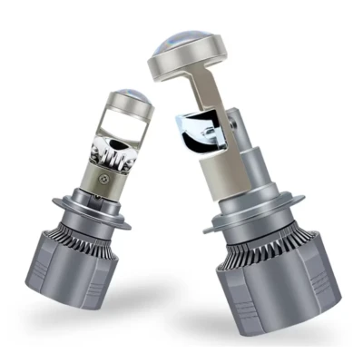 Set 2 becuri LED auto H7 cu Lupa CANBUS alb rece