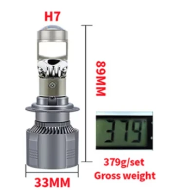 Set 2 becuri LED auto H7 cu Lupa CANBUS alb rece