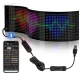 Panou auto afisaj cu led flexibil RGB programabil prin bluetooth si telecomanda 150cm