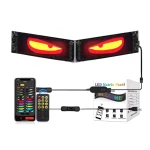 Panou LED RGB Auto 80x2 cm Flexibil Control Bluetooth prin Aplicatie + Telecomanda