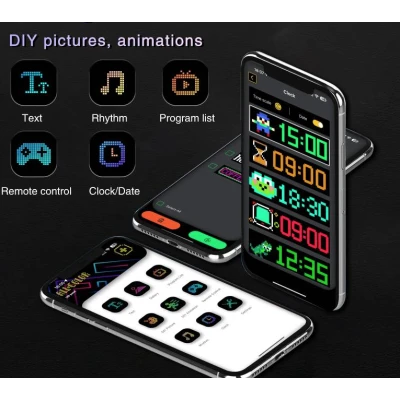 Panou LED RGB Auto 80x2 cm Flexibil Control Bluetooth prin Aplicatie + Telecomanda