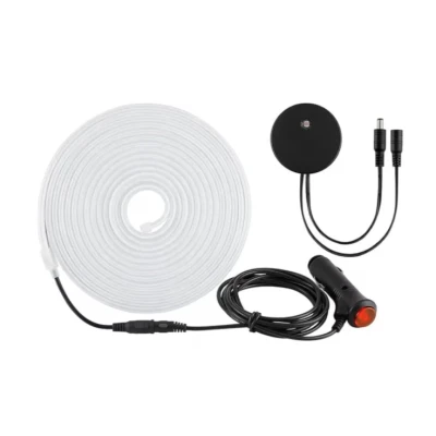 Banda LED portbagaj auto 5M cu senzor si alimentare la bricheta Iluminare Calda 12V