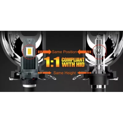 Set 2 Becuri Xenon LED D2S 1:1 putere 110W de 20000LM CANBUS