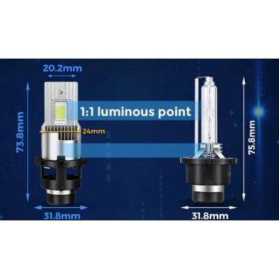Set 2 Becuri Xenon LED D2S 1:1 putere 110W de 20000LM CANBUS
