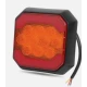 Lampa LED spate auto 12V/24V Stop + Pozitie design patrat lumina rosie si portocalie