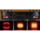Lampa LED spate auto 12V/24V Stop + Pozitie design patrat lumina rosie si portocalie