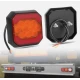 Lampa LED spate auto 12V/24V Stop + Pozitie design patrat lumina rosie si portocalie